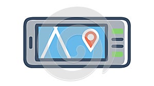 Navigation App on Smartphone for GPS Guidance, vector design Generative AI