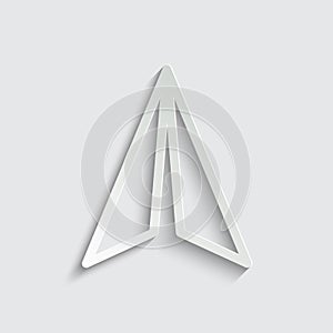 Navigation arrow - black vector  icon. line style. symbol of arrow