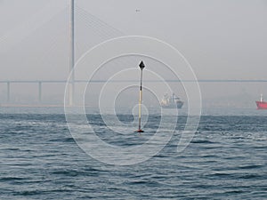 Navigation beacon in the port of Vladivostok