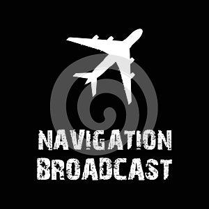 navigation broadcast on black