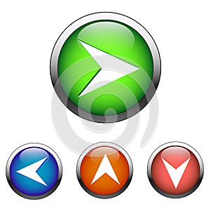 Navigation color buttons (vector)