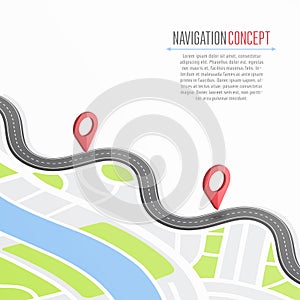 Navigation concept with pin pointer