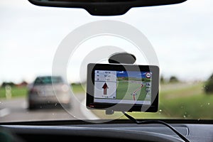 Navigation device for car
