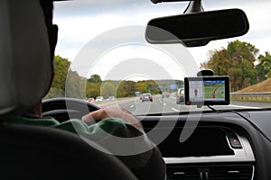 Navigation device for car