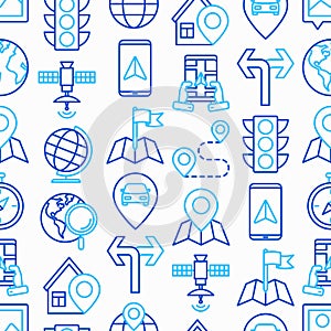 Navigation and direction seamless pattern