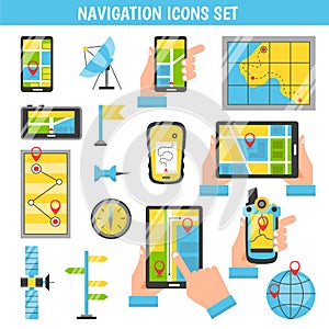 Navigation Flat Color Decorative Icons