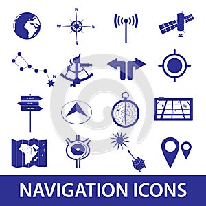 Navigation icons set eps10