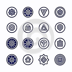 Navigation Icons Set. Vector Illustration. EPS 10.