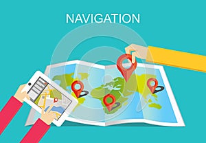 Navigation illustration.