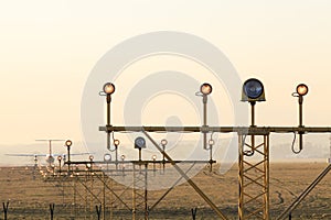 Navigation lights at the airport