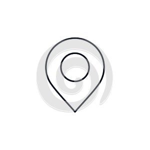 Navigation, location marker, cursor thin line icon. Linear vector symbol