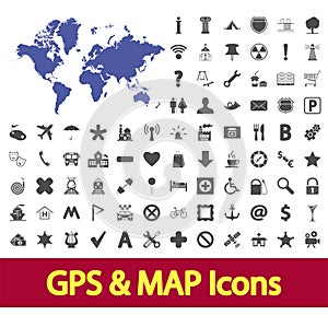 Navigation map icons.