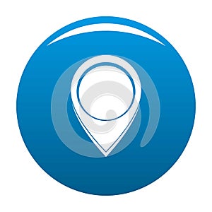 Navigation mark icon blue vector