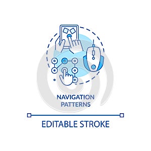 Navigation patterns concept icon