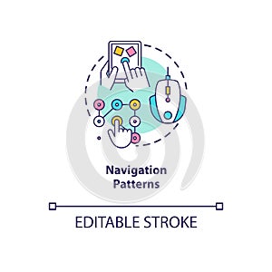 Navigation patterns concept icon