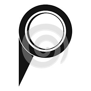 Navigation pin icon, simple style.