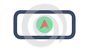 Navigation Pin Map Location Pointer Icon, vector design Generative AI