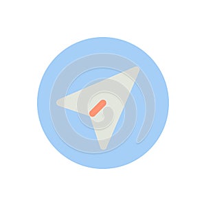 Navigation pointer flat color ui icon