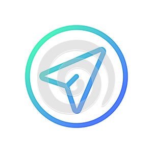 Navigation pointer pixel perfect gradient linear ui icon