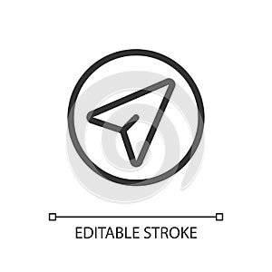 Navigation pointer pixel perfect linear ui icon