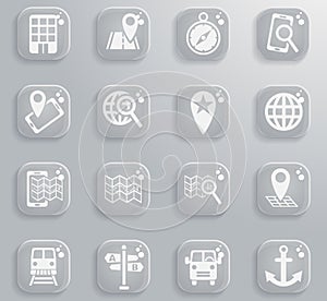 navigation ransport map icon set photo