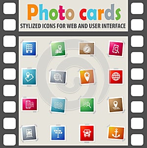 navigation ransport map icon set photo