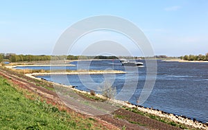 Navigation on the river Waal, Holland