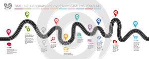 Navigation roadmap infographic timeline concept