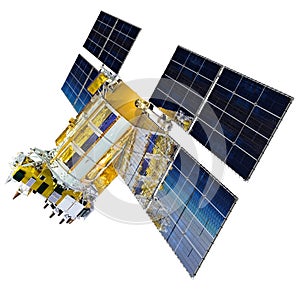 Navigation satellite isolated photo