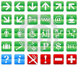 Navigation signs set.