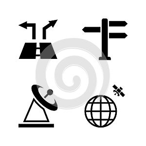 Navigation. Simple Related Vector Icons