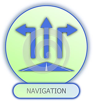 Navigation symbol and icon