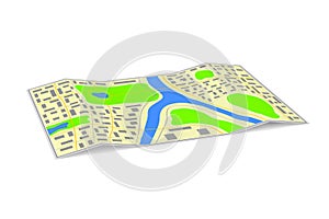 Navigation system on white background. Isolated 3d illustration