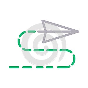 Navigation thin line color vector icon