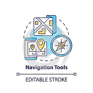 Navigation tools concept icon