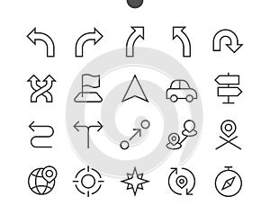 Navigation UI Pixel Perfect Well-crafted Vector Thin Line Icons 48x48 Ready for 24x24 Grid for Web Graphics and Apps