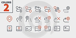 Navigation UI Pixel Perfect Well-crafted Vector Thin Line Icons 48x48 Ready for 24x24 Grid for Web Graphics and Apps
