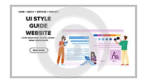 navigation ui style guide website vector