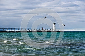 Navigational Aids on Lake Michigan in Manistee
