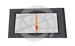 Navigator screen vector illustration.