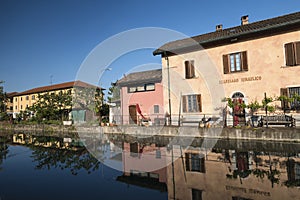 Naviglio Pavese from Pavia to Milan Italy