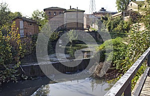 The Navile canal of Bologna was an important link to commercial traffic, thanks to a river lock chiusa it was navigable up to th photo