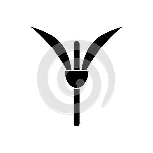 Navratri shaivism style silhouette icon