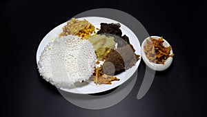 Navratri Upwas Thali, Fasting Recipes or Indian food platter photo