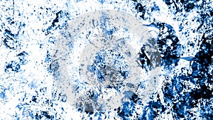 Navy Abstract Paste. Azure Watercolor Creative. Cobalt Grunge Decoration. Blue Texture Brush. Paint Frame. Design Artistic. Art