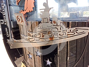 Navy battleship warship destroyer emblem