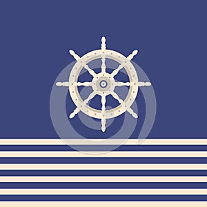 Navy & Beige Helm Wheel