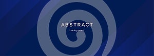 Navy blue abstract long banner. Minimal vector background with lines. Facebook cover, social media header, web banner