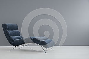 Navy blue chaise lounge