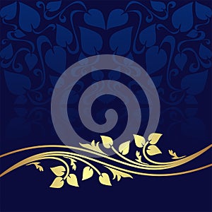 Navy blue ornamental Background.